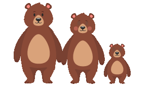 the three bears from the childrens story